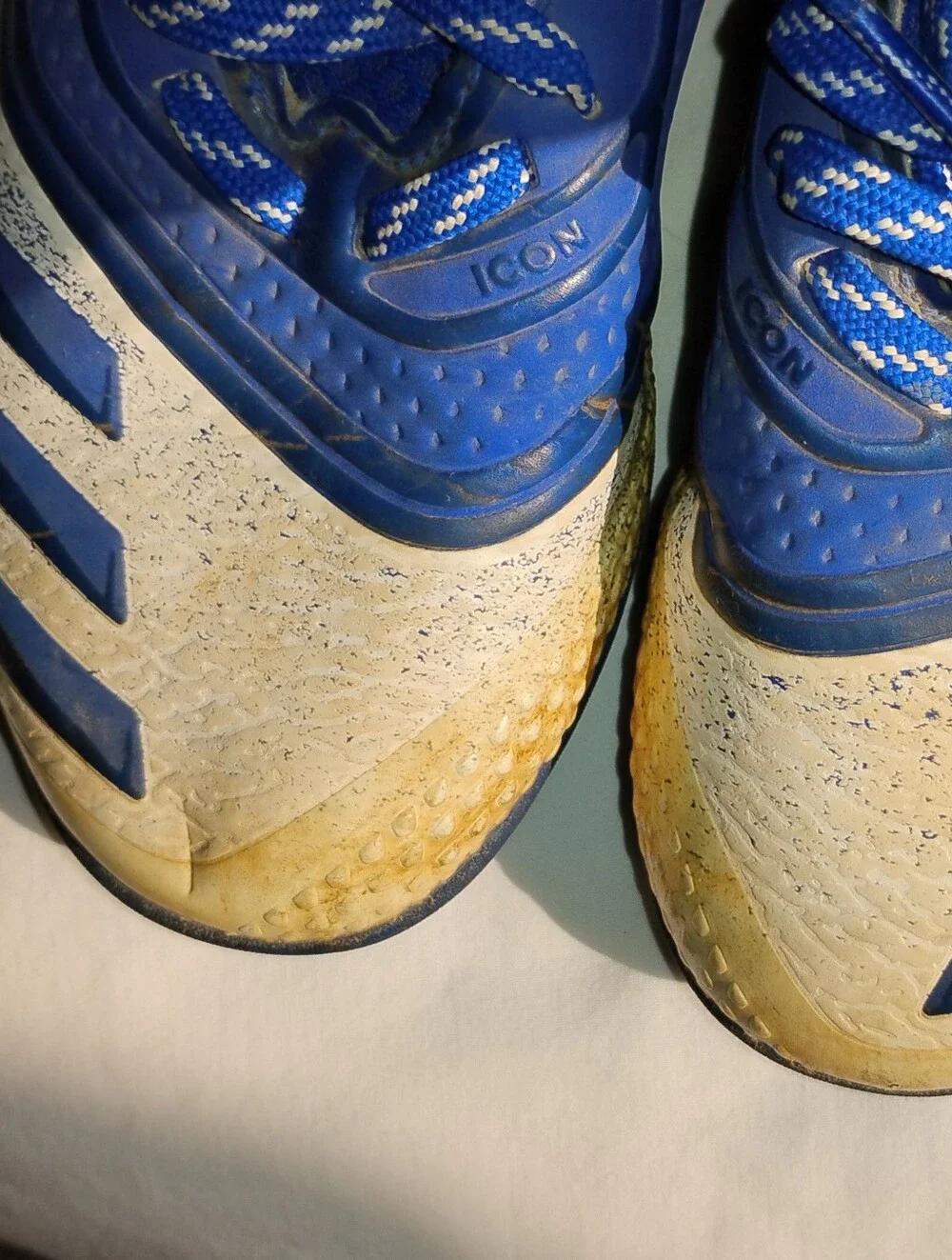 Adidas Blue Lace-Up Athletic Cleats with White Accents - Size 1.5